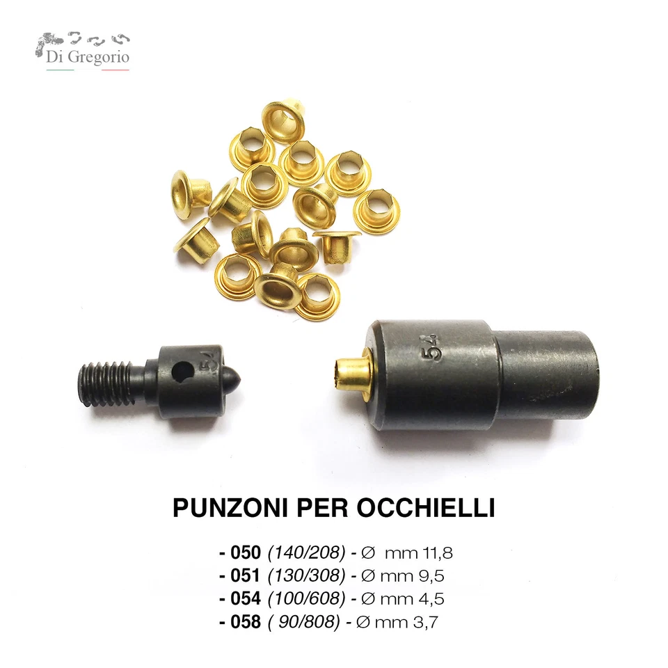 Occhielli 051 foro Ø 5,5mm Ferro/Ottone 100 pz per borse scarpe stoffa cuoio - Immagine 2 di 2