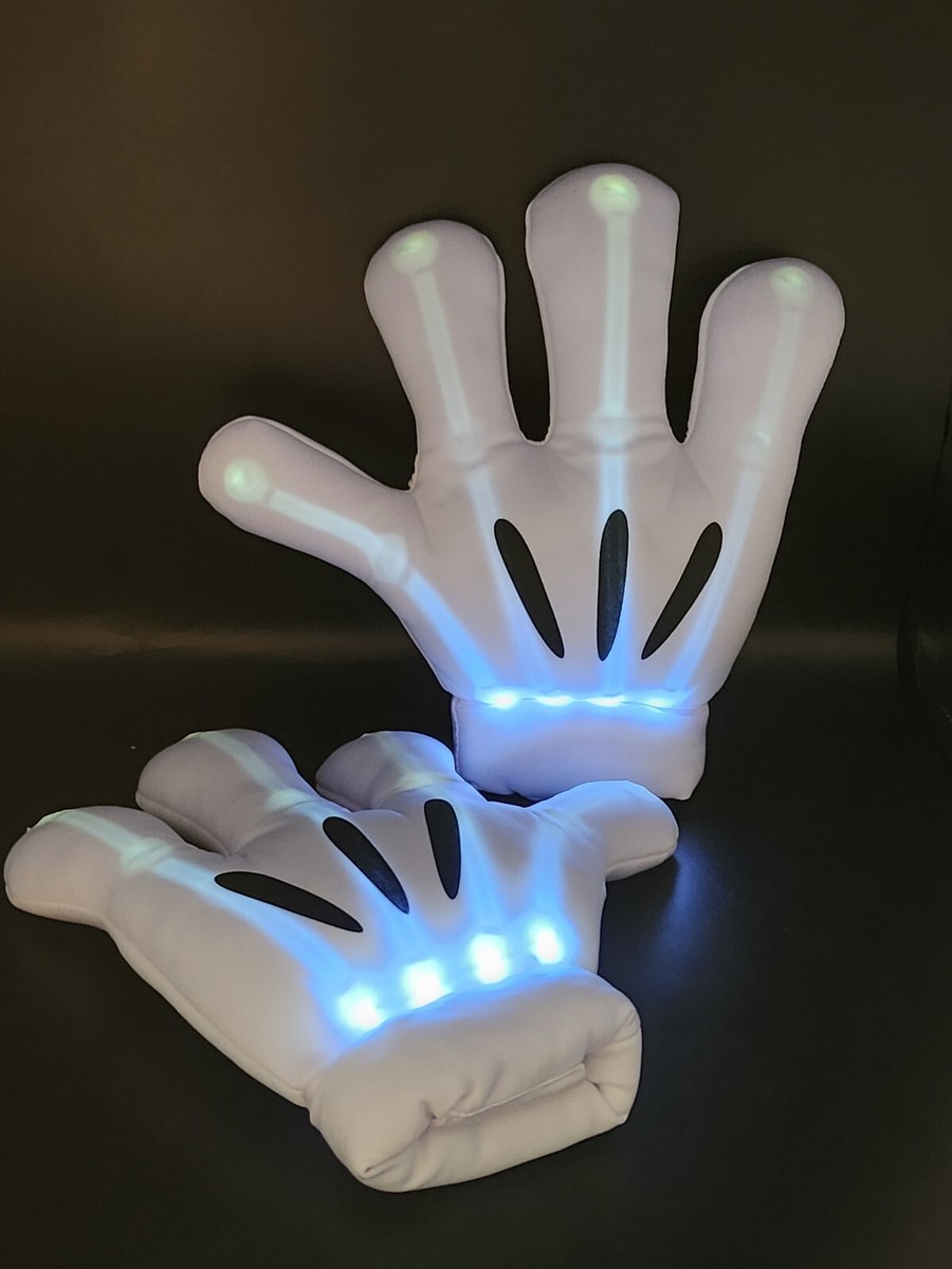 MICKEY MOUSE HANDSIGN Collaboration稀少品 Disney Set Of 2 Mickey Mouse Hands Plush Light Up Costume Gloves