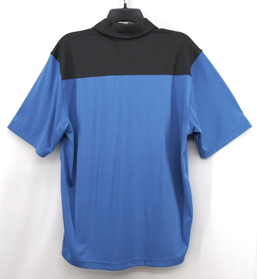 Camisa polo masculina Clique tamanho M azul preta manga curta logotipo Torrey Pines golfe - Imagem 4 de 4