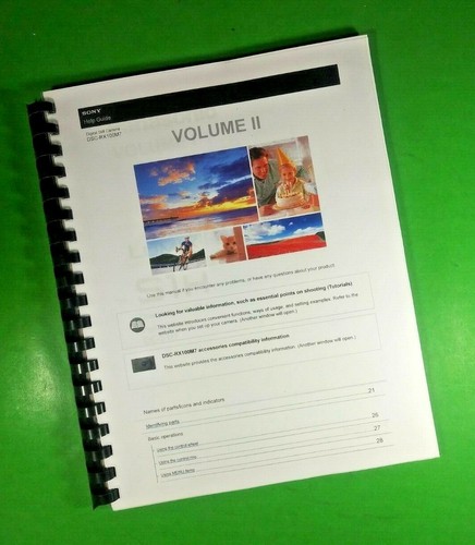 Owners Manual for Sony DSC RX100 M7 Camera 495 Pages W/Clear Covers - Picture 3 of 3