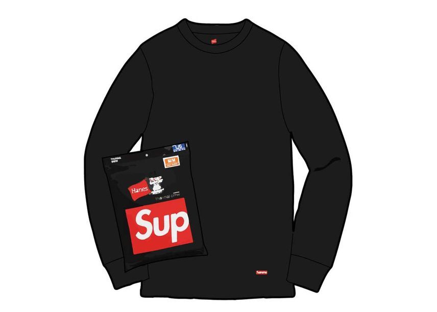 トップス Supreme Hanes Thermal Crew 1Pack Black Supreme Hanes Thermal Crew (1 Pack) Black | eBay