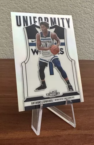 2020-21 Contenders Optic Anthony Edwards Uniformity Silver Prizm Rookie RC #32