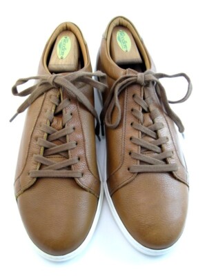 NEW Allen Edmonds ''COURTSIDE'' Mens Leather Dress Sneakers 9.5 D Walnut(490N)