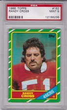 1986 Topps #162 RANDY CROSS PSA 9 MINT San Francisco 49ERS / UCLA