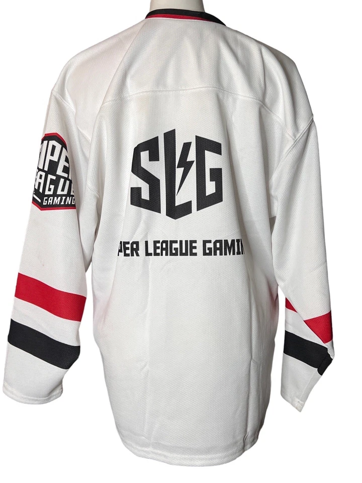 Camiseta Easton Super League Juegos Videos Hockey SLG Camiseta Logo Blanco XL Foto 2 de 4