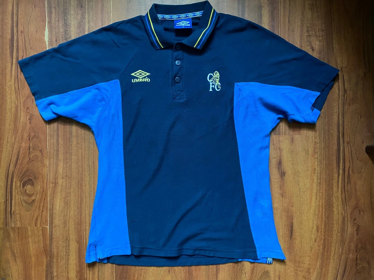 CHELSEA FOOTBALL POLO UMBRO ORIGINAL SHIRT SIZE XL