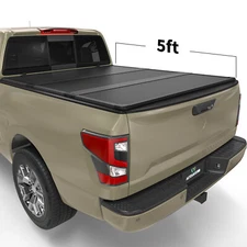 5FT Tri-Fold Hard Tonneau Cover For 2005-2026 Nissan Frontier Bed Truck w/ Lamp