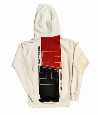 Helly Hansen x Sweet sktbs Hoodie Erwachsene Small weiß Grafikdruck Pullover ...