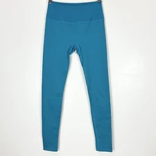 Alo Yoga S Mindful Movement High Rise Ribbed Seamless Leggings Turquoise Blue