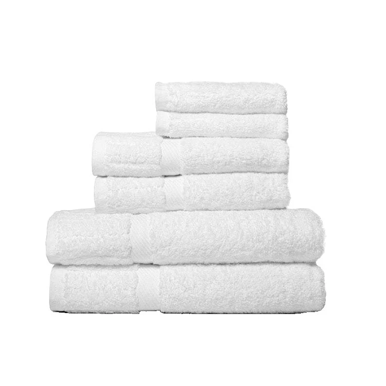 Toallas y paños de baño blancos de algodón egipcio