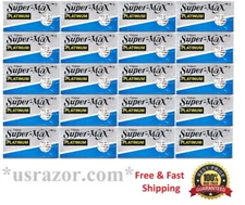 Super Max Double Edge Platinum Blades Barber Fit Gillette Schick Safety Razor UK
