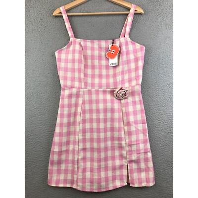 New Cider Short Gingham Sleeveless Party Style Elegant Style Dresses size M  | eBay