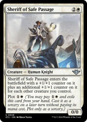 Sheriff of Safe Passage Light Play, English Magic the Gathering MTG Outlaws of T