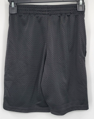Champion Mesh Shorts Youth Medium Black Basketball Shorts Athletic Pockets Logo - Picture 2 of 3