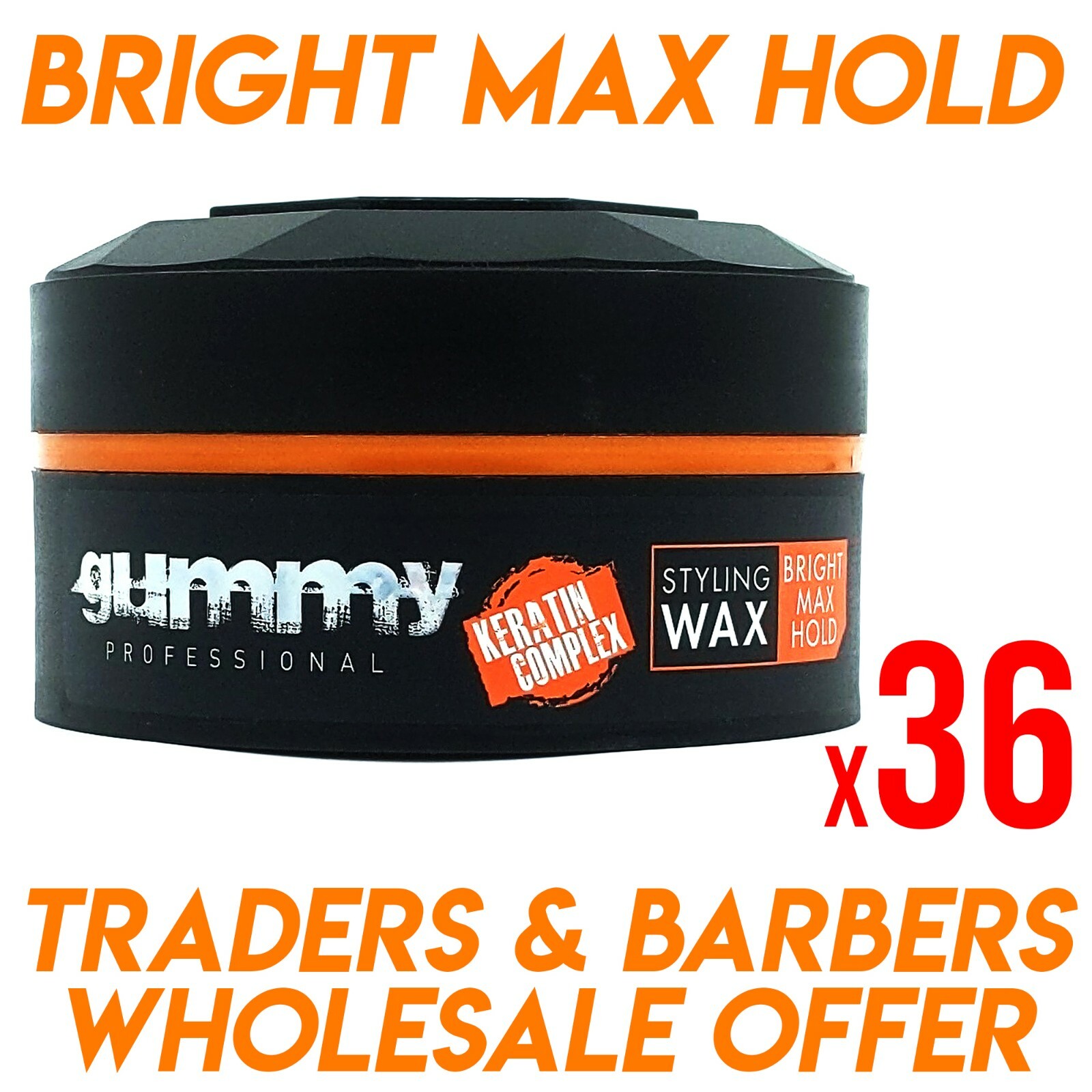Gummy Bright Finish Professional Hair Wax Full Box Wholesale Barbers Styling  Gel | eBay