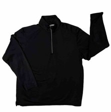 Greg Norman Golf Play Dry Men  s 1/4 Zip Mock Neck L/S Pullover Size XL Black J-8