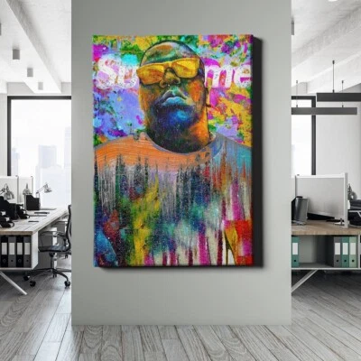 ✅WANDBILD LEINWAND,  ACRYLGLAS NOTORIOUS BIG BIGGIE HIP HOP WANDDEKO PREMIUM - Bild 1 von 4