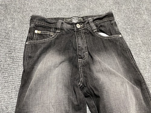 Vintage Southpole Jeans Boys YOUTH 12 Black Baggy Loose Y2K Grunge Rap Skater - Picture 2 of 7