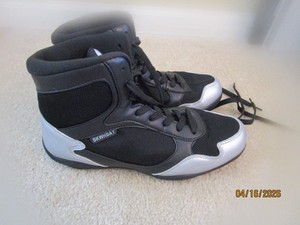 Pro Wrestling Mens Shoes White Black BKWHDAY Sz 7.5High Top Boxing Weightlifting