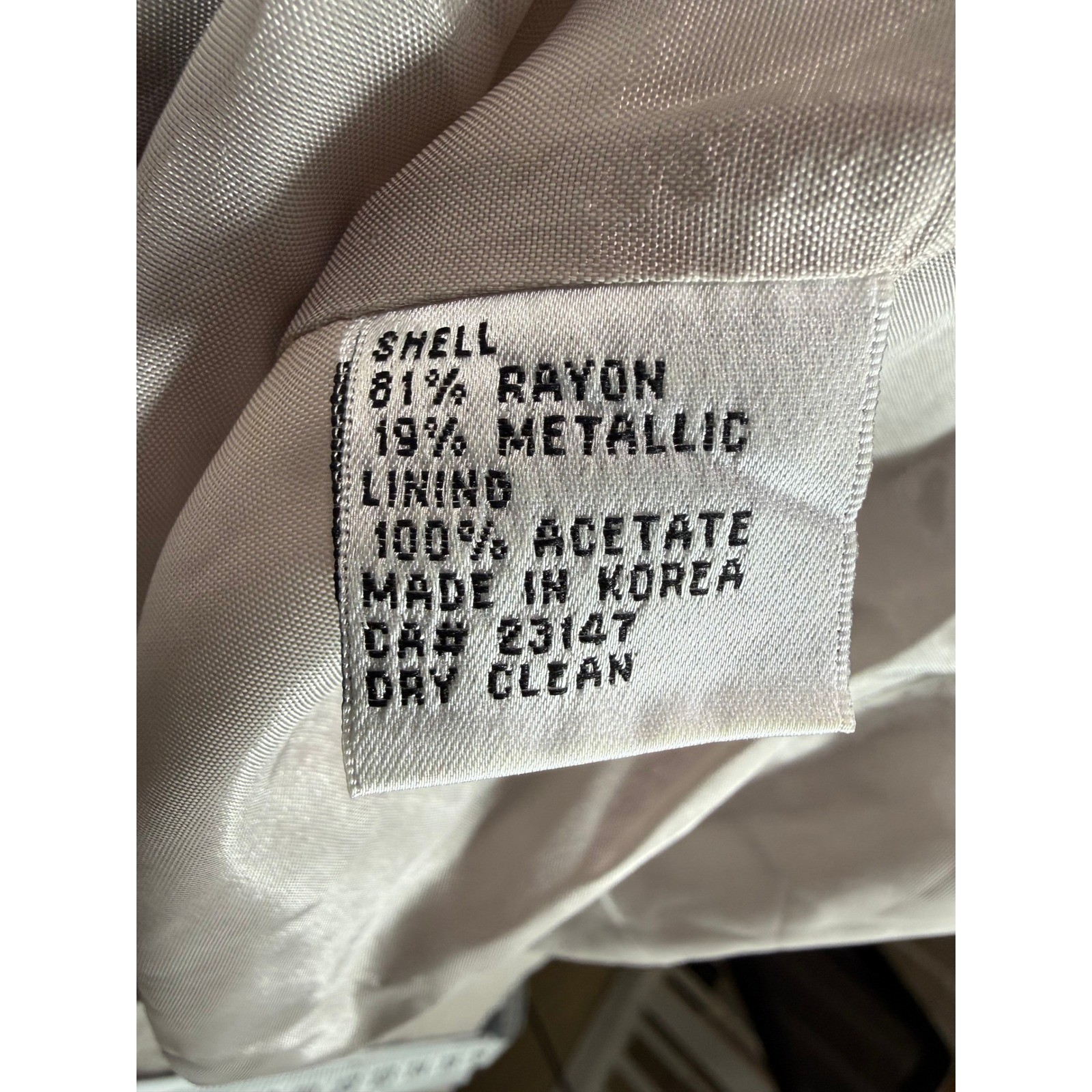 Talbots Lace Jacket Gray Metallic Button Front Wo… - image 3