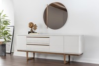 Sideboard Kommode Anrichte Spiegel Holz Esszimmer SchräNke Set Weiß