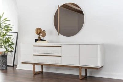 Sideboard Kommode Anrichte Spiegel Holz Esszimmer Schränke Set Weiß - Bild 1 von 4
