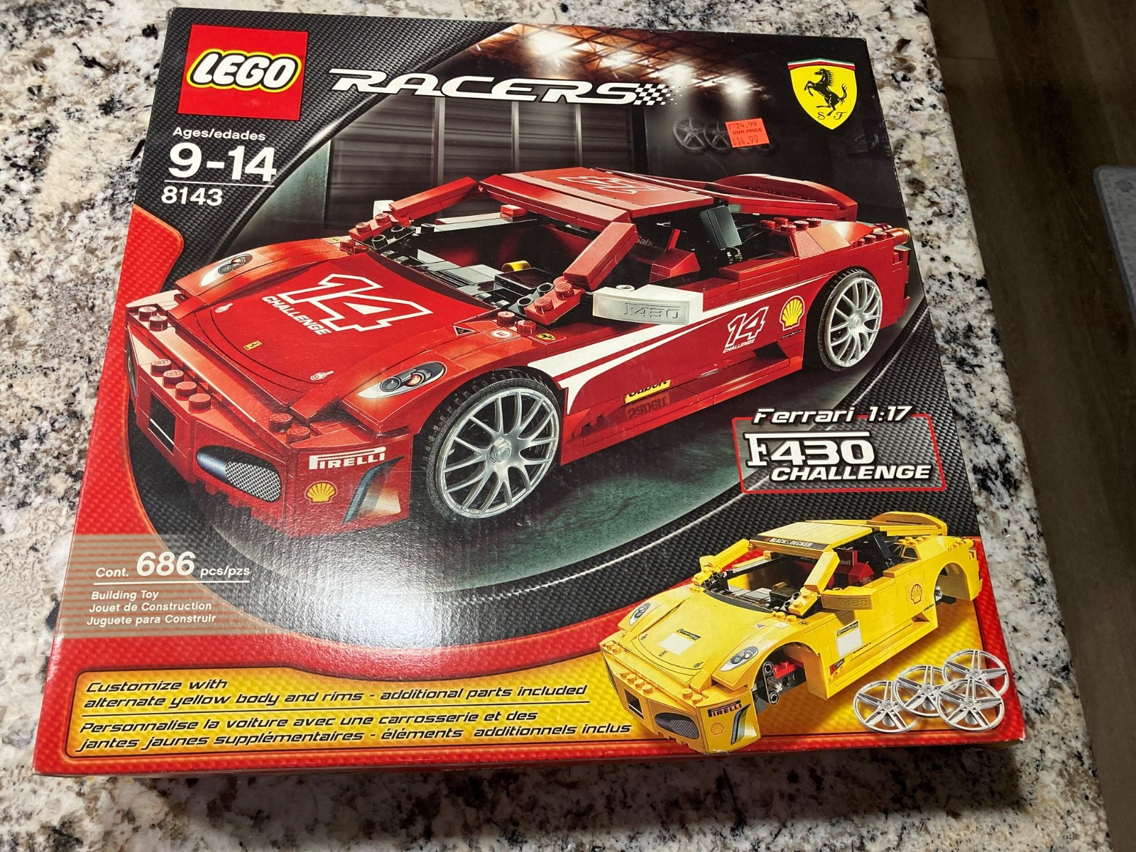 lego racers 8143 ferrari 1:17 f430 challenge 9-14 686 pcs