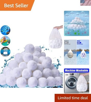 3.1 lbs s for Sand Filter, Eco-Friendly Reusable Pool Fiber Filter Balls Repl...