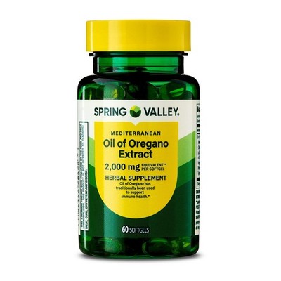 Spring Valley Mediterranean Oil Of Oregano 2000 Mg Immune Health, 60 Softgels
