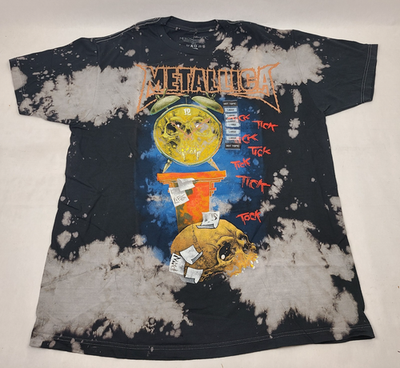 #ad #ad Metallica Death Is Pain Shirt Bleach Tye Dye Mens Large Black Skull Hot Topic $14.24