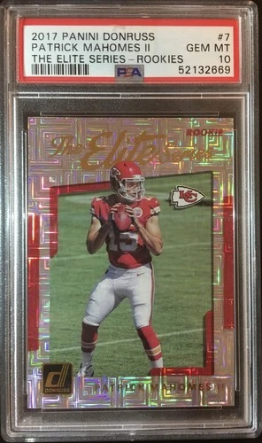 2017 Donruss Elite Series Rookie #7 Patrick Mahomes II RC PSA 10 Gem Mint
