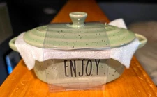 BLUE HARBOR Casserole Dish - Enjoy - Mini - Green - Ceramic