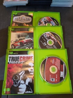 Xbox Lot MTV Celebrity Deathmatch, True Crime Streets Of La, Colin Mcrae Rally. 