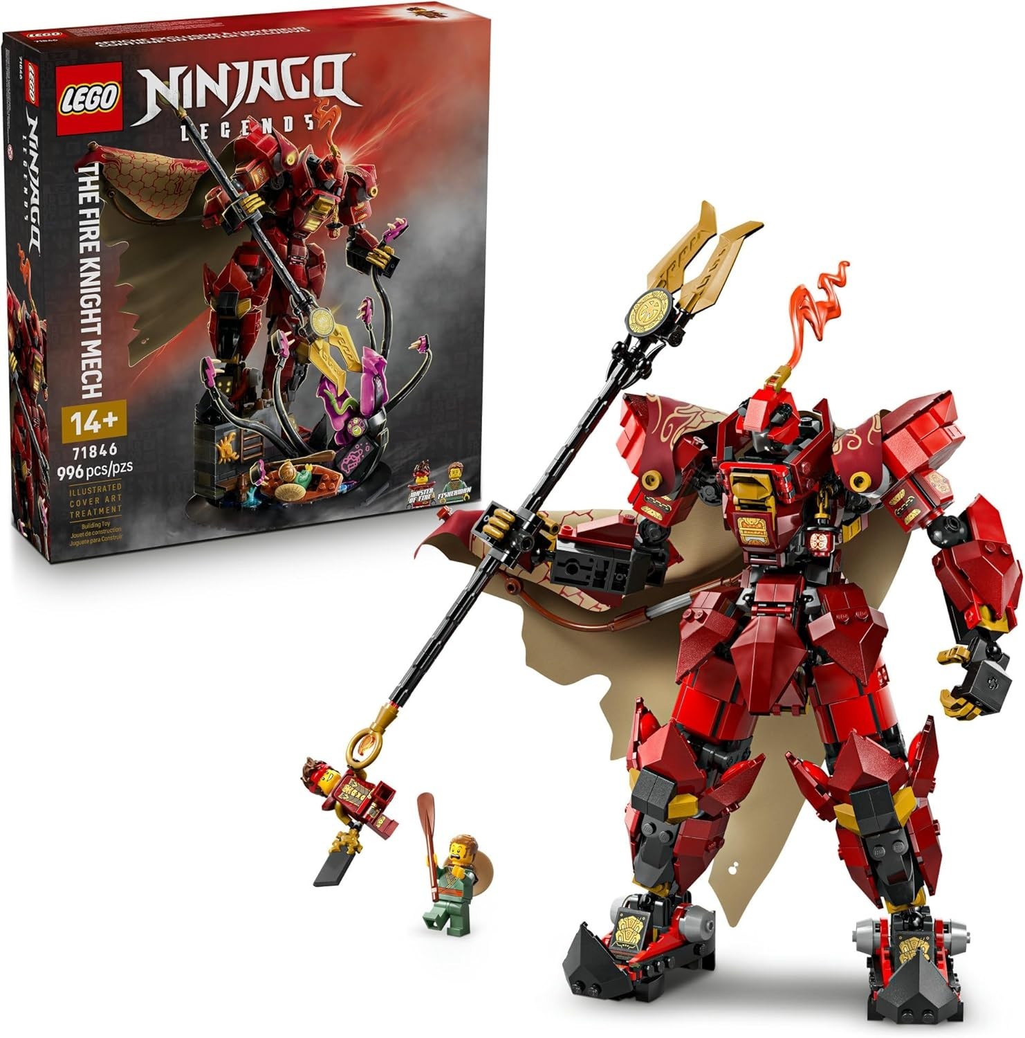 LEGO NINJAGO The Fire Knight Mech 71846 Building Toy Set Kai
