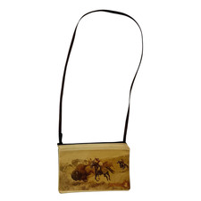 The Buffalo Hunt Leather Crossbody Purse Cowgirl Western Cowboy Compact