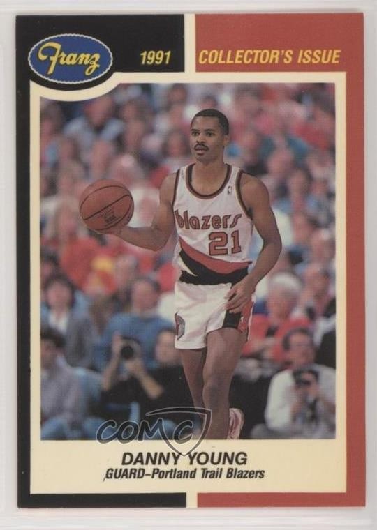 1990-91 Franz Portland Trail Blazers Danny Young #20 17qs