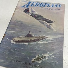 VINTAGE 1940s Aeroplane Plane War Magazine Advertisement Art WW2 Motor Junk Cafe