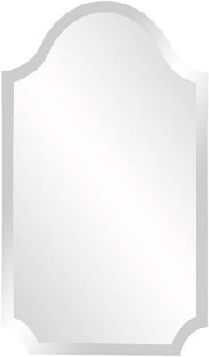 Arched Beveled Wall Mirror - Elegant Rectangular Design for Any Room 16x27