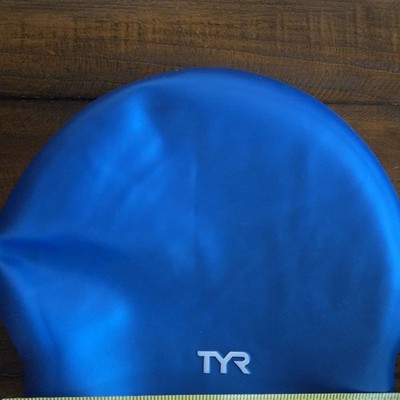 TYR -  Kid's thick Swim Cap - blue