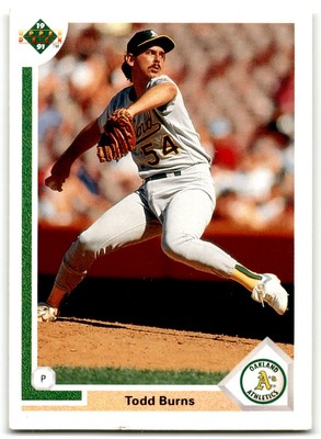1991 Upper Deck Todd Burns Oakland Athletics #405