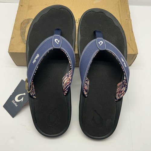 Infradito Olukai 'Ohana modello interno onice navy uomo taglia 15 NUOVE con scatola - Foto 2 di 11