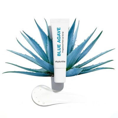 skybottle Fragrance Free Blue Agave Lip Balm 0.3 Fl Oz (Pack of 1), Clear