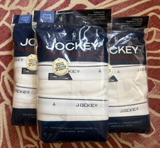 Jockey Men  s Classics Y Front Briefs Sz 42 - Lot Of 3 Total 9 Briefs White