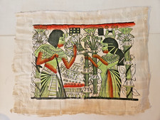 Lot of 7 Hand Painted Egyptian Papyrus Art Prints  Hieroglyphic Wall Decor