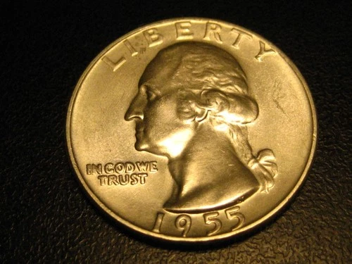 1955-D 90% Silver Washington Head Quarter BU