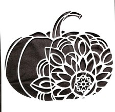Flower Pumpkin Stencil For Painting - 7.8 X 7.8" - Holiday Fall Autumn Halloween
