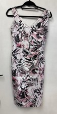 Alexon Flower Patterned Sleeveless V Neck Party Dress Size 10