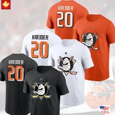 SALE - Chris Kreider #20 Anaheim Ducks 2025 Player Name & Number Shirt Fans Gift