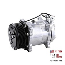 Universal A/C Compressor with PV8 Clutch SD 508 5H14 R134A 12V Not Chromed