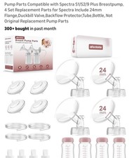 Afontoto Pump Parts Compatible with Spectra S1/S2/9Plus Breastpump - 24mm